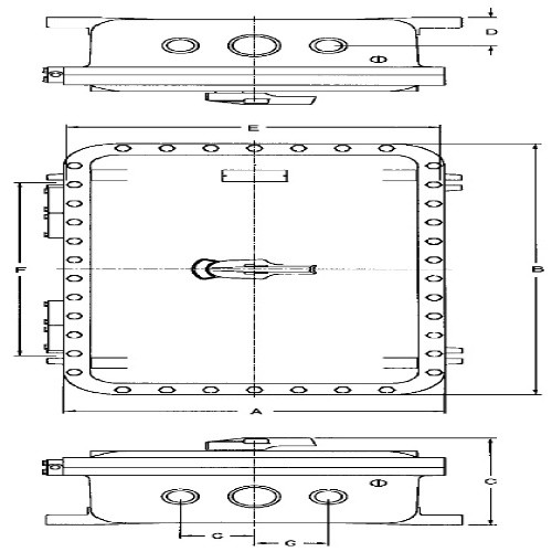Adalet XCBB N4 100DN3W Disconnect Enclosure - 6" x 13" x 5" (WxHxD), 100 Amp, 3P-2
