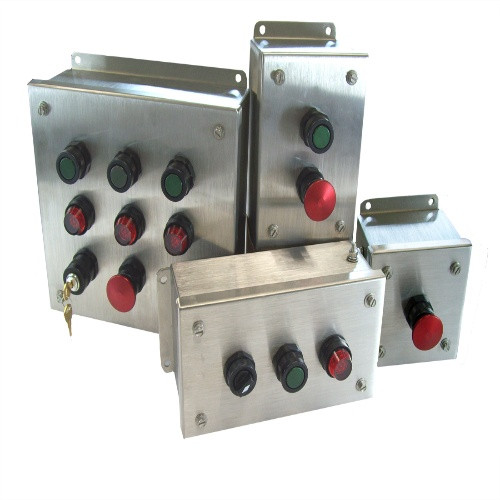 Adalet CSC4X6-131406 Pushbutton Station Enclosure w/ Terminal Blocks - 13" x 14.5" x 13.75"(HxWxD)-1