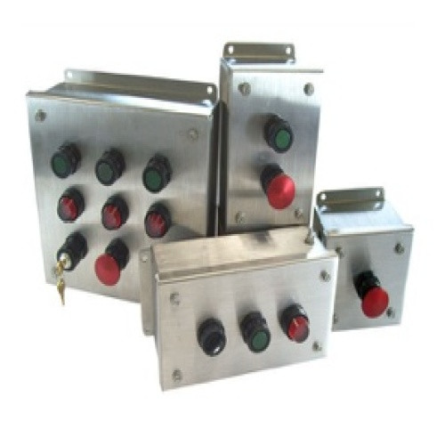 Adalet CSC4X6-080506 Pushbutton Station Enclosure w/ Terminal Blocks - 8" x 5.5" x 8.75"(HxWxD)-2