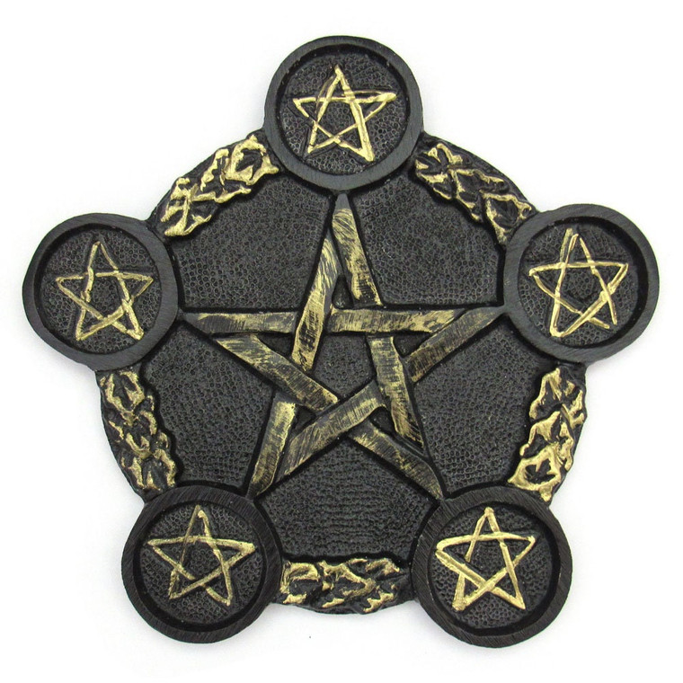 Pentagram Altar Plate and Tealight Holder