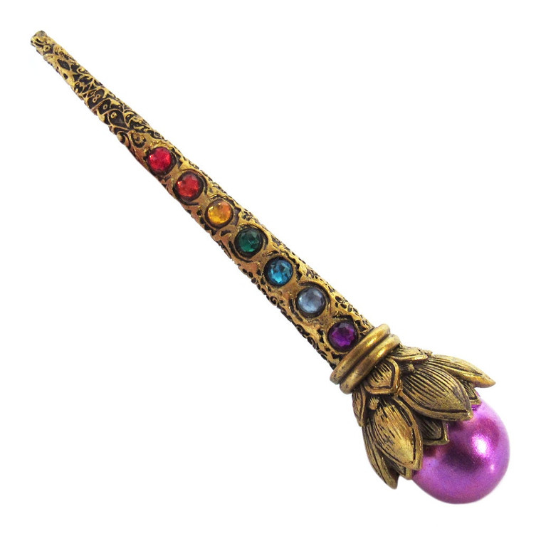 Chakra Wand with Colored Gems