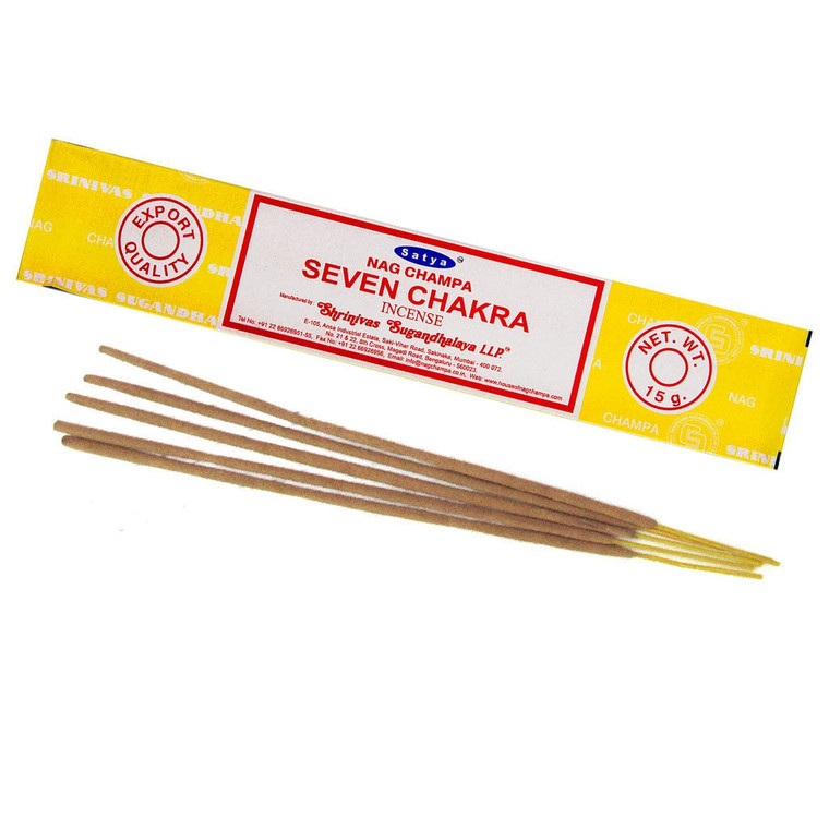 Seven Chakra Incense Sticks (15g) by Satya