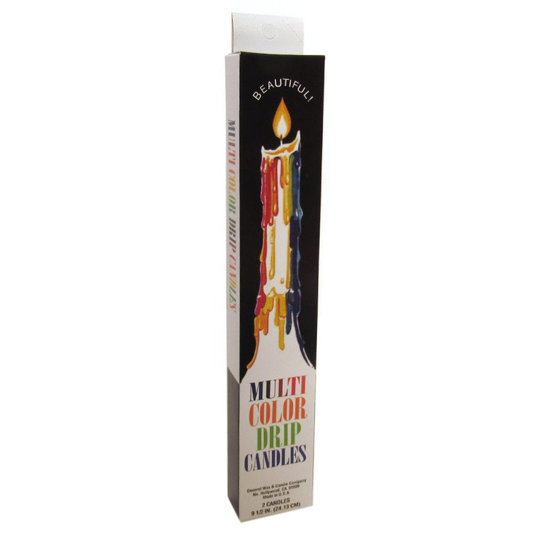 Color Drip Candles (Box of 2) - Multicolor