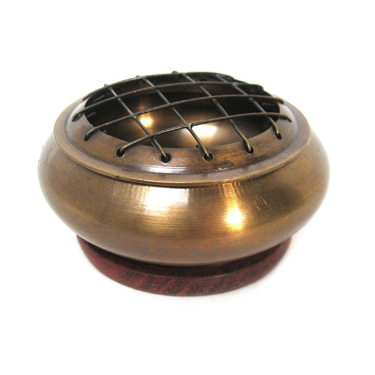 Brass Screen Incense Burner with Coaster
