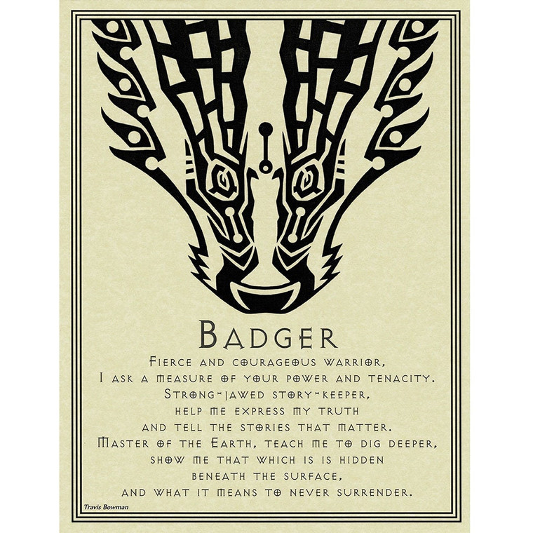 Badger Prayer Poster