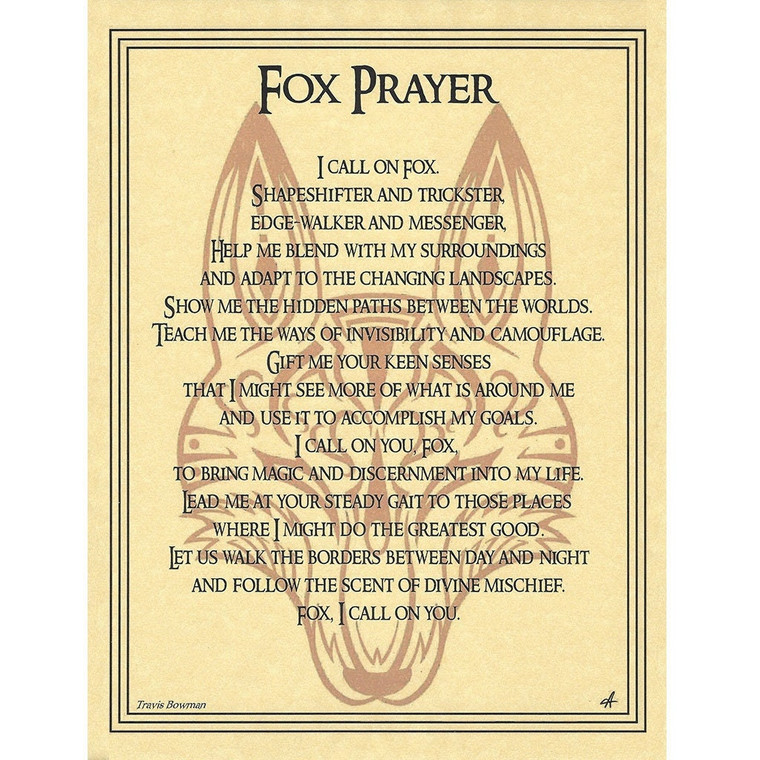 Fox Prayer Poster