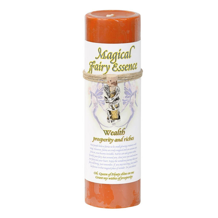 Wealth Pillar Candle with Magical Fairy Dust Necklace