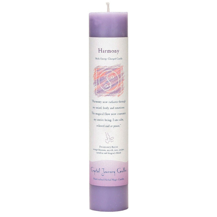 Harmony Pillar Candle by Crystal Journey