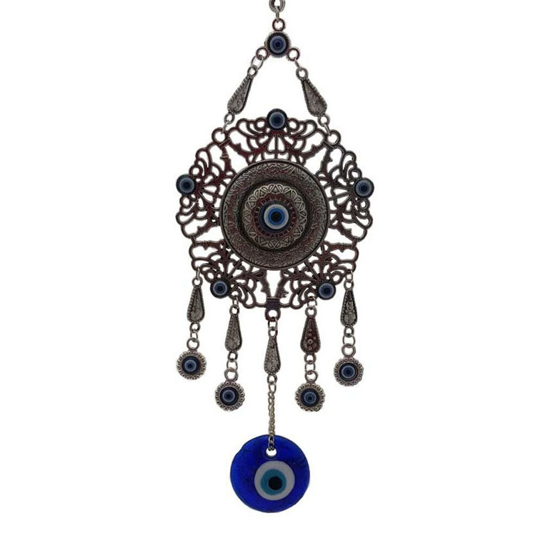 Evil Eye Wall Hanging with Flower
