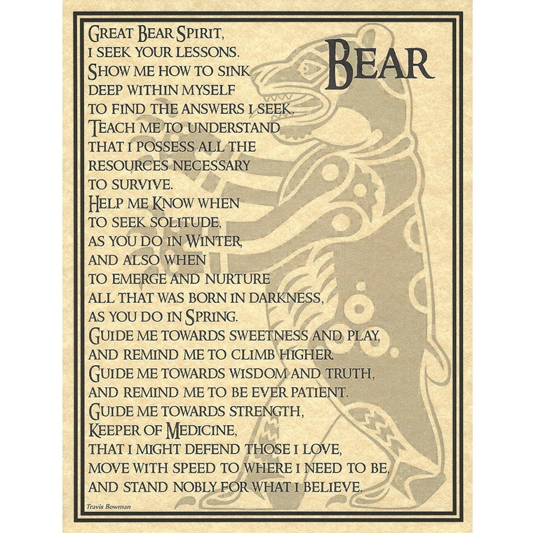 Bear Prayer Poster