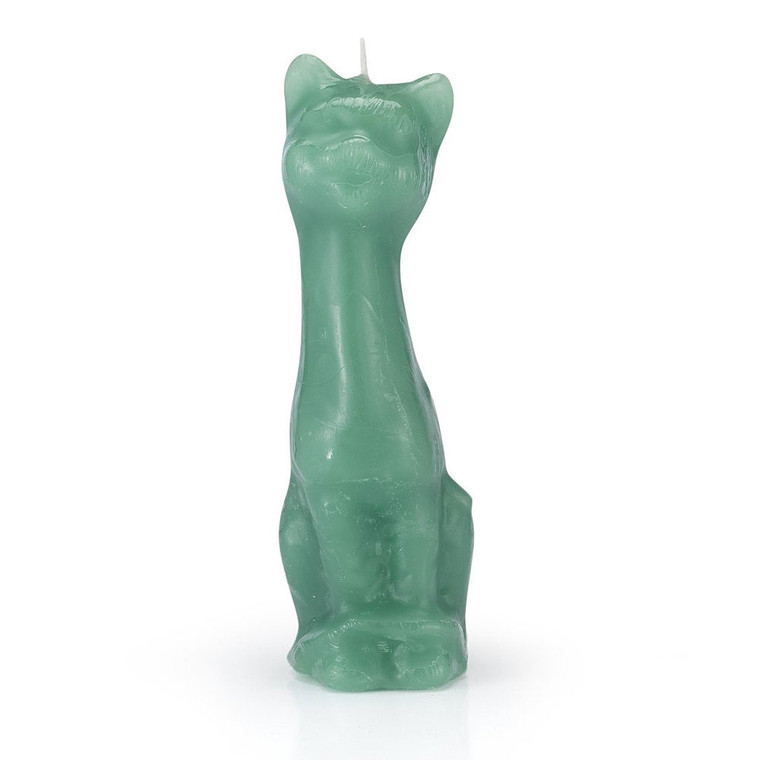 Cat Figure Candle (Green)
