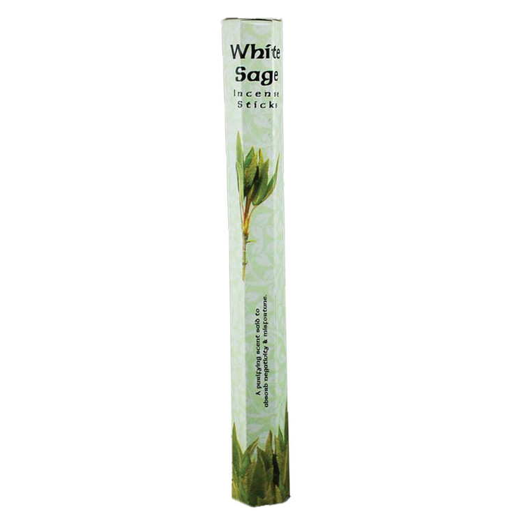 White Sage Incense Sticks by Kamini (Box of 20)