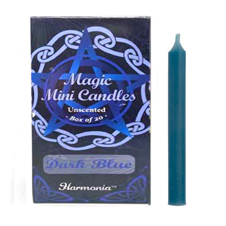 Blue Mini Candles (5 Inches) - Box of 20