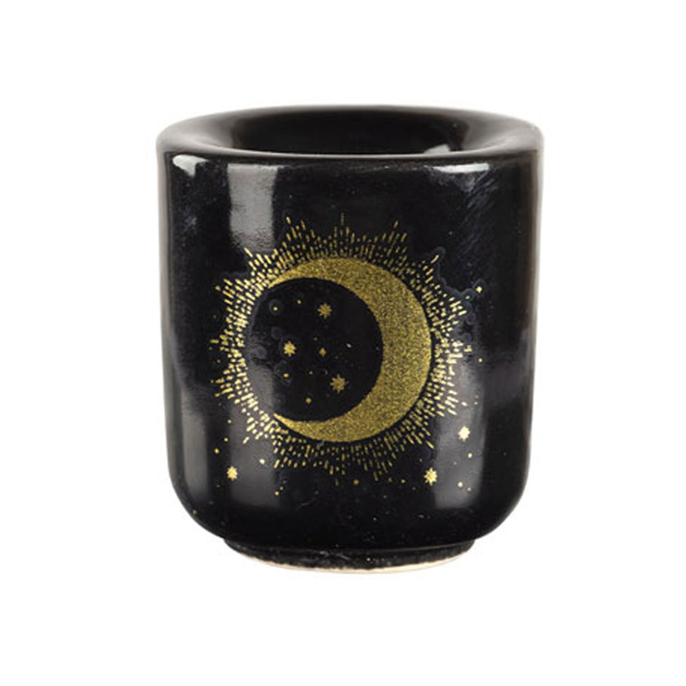 Moon and Stars Ceramic Chime Candle Holder