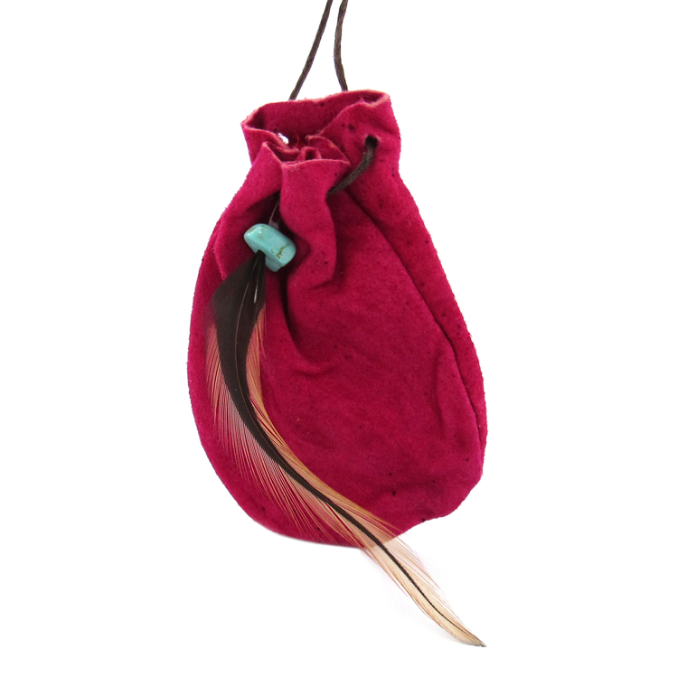 Red Medicine Bag with Cord