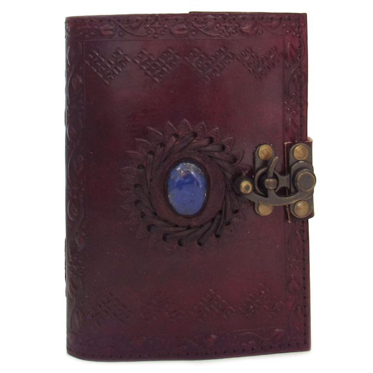 Stone Eye Leather Journal with Latch (5 x 7 Inches)