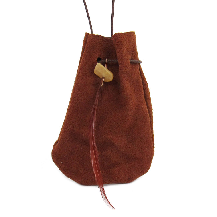Brown Medicine Bag with Cord
