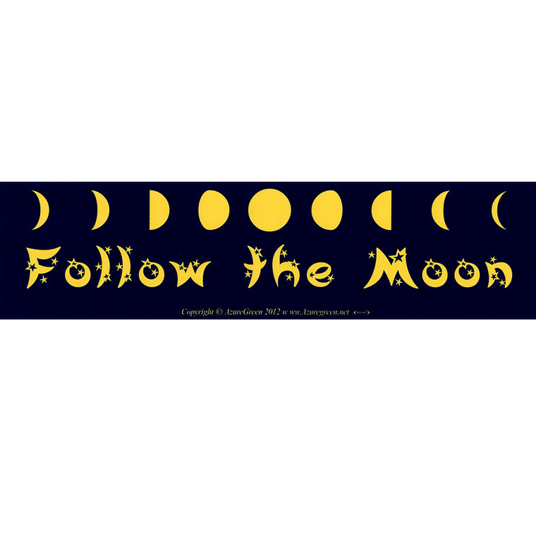Follow the Moon Bumper Sticker