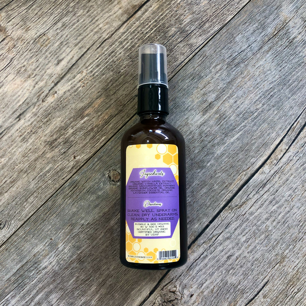 Organic Deodorant Spray Lavender USDA Organic