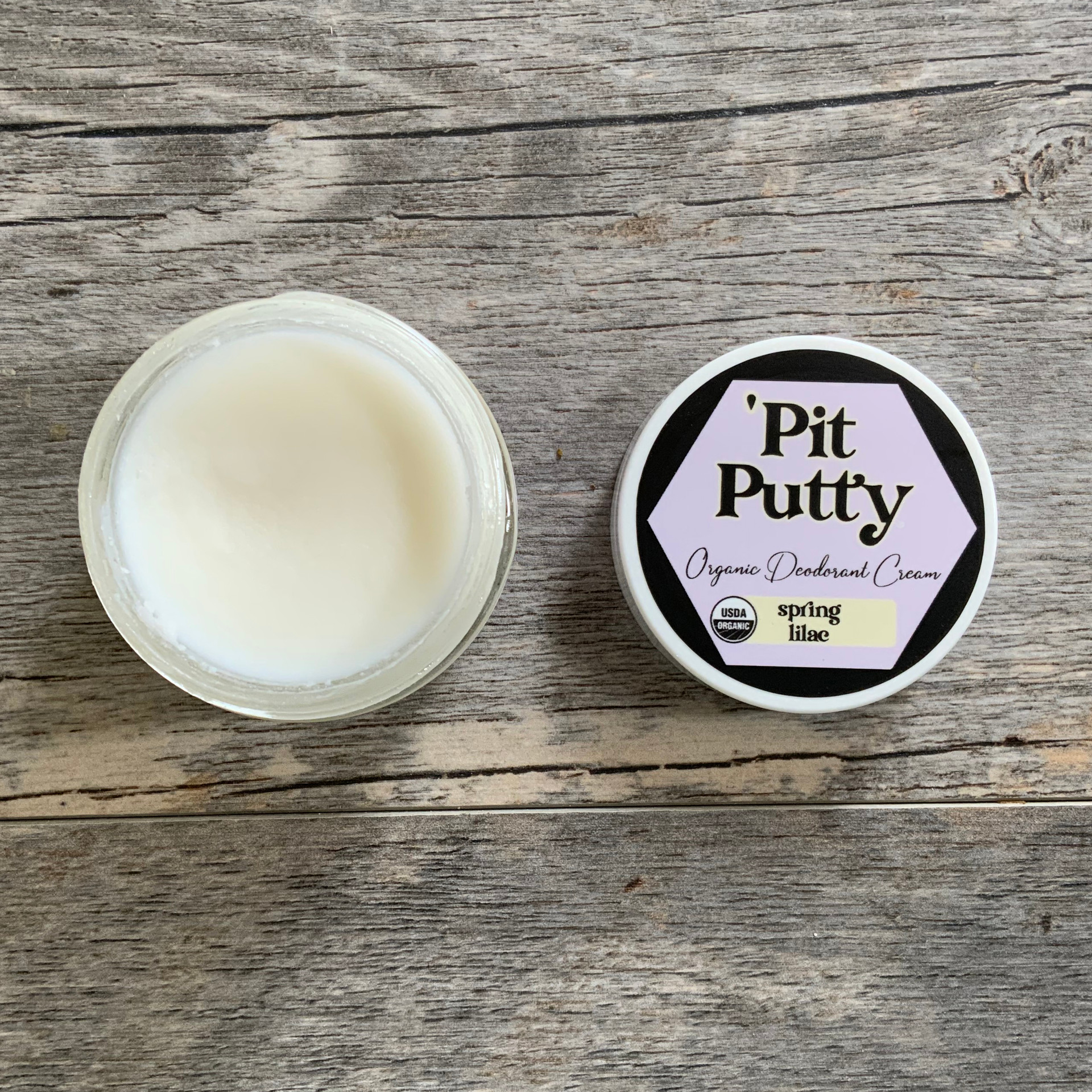 Spring Lilac Pit Putty Organic Deodorant USDA Certified