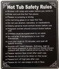 Hot Tub Safety Rules SIGNAGE