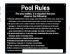 Pool Rules SIGNAGE