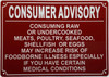 RESTAURANT Consumer Advisory HPD SIGN