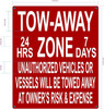 Tow-away zone 24 hours/ 7 days DOB SIGN