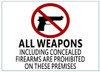 Concealed Carry DOB SIGN -With two sided tape Concealed Carry DOB SIGN -With two sided tape