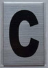 Apartment Number SignLetter C  - Porte D'argent line Apartment Number SignLetter C  - Porte D'argent line
