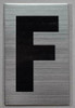 Apartment Number SignLetter F Brush Aluminium, Size 8.5x11) - Porte D'argent line Apartment Number SignLetter F Brush Aluminium, Size 8.5x11) - Porte D'argent line