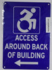 ADA ACCESSIBLE Entrance Arrow Left