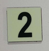 Glow in dark Number 2 sign- The Liberty Line Glow in dark Number 2 sign- The Liberty Line