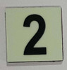 Glow in dark Number 2 sign- The Liberty Line Glow in dark Number 2 sign- The Liberty Line