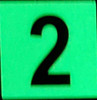 Glow in dark Number 2 sign- The Liberty Line Glow in dark Number 2 sign- The Liberty Line