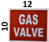 Gas Valve  Safety Sign