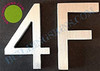 Apartment Number 4F Sign Apartment Number 4F Sign