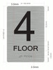 4th Floor Sign-Tactile Signs 4th Floor Sign-Tactile Signs