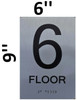 6th Floor Sign-Tactile Signs 6th Floor Sign-Tactile Signs