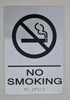 NO SMOKING Sign-Tactile Signs  - NO SMOKING Sign-Tactile Signs  -