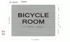 Bicycle Room BUILDING SIGNBraille BUILDING SIGNwith Raised Tactile Graphics and Letters Bicycle Room BUILDING SIGNBraille BUILDING SIGNwith Raised Tactile Graphics and Letters
