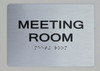 Meeting Room Sign-HPD SIGN Braille HPD SIGN with Raised Tactile Graphics and Letters Meeting Room Sign-HPD SIGN Braille HPD SIGN with Raised Tactile Graphics and Letters