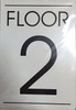 FLOOR NUMBER SIGNAGE WHITE - 2ND FLOOR SIGNAGE FLOOR NUMBER SIGNAGE WHITE - 2ND FLOOR SIGNAGE