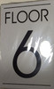 FLOOR NUMBER DOB SIGN WHITE - 6TH FLOOR DOB SIGN FLOOR NUMBER DOB SIGN WHITE - 6TH FLOOR DOB SIGN