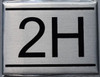 APARTMENT NUMBER Sign2H -BRUSHED ALUMINUM APARTMENT NUMBER Sign2H -BRUSHED ALUMINUM