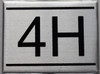 APARTMENT NUMBER Sign4H -BRUSHED ALUMINUM APARTMENT NUMBER Sign4H -BRUSHED ALUMINUM