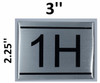 APARTMENT NUMBER Sign1H -BRUSHED ALUMINUM APARTMENT NUMBER Sign1H -BRUSHED ALUMINUM
