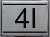 APARTMENT NUMBER Sign4I -BRUSHED ALUMINUM APARTMENT NUMBER Sign4I -BRUSHED ALUMINUM
