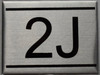 APARTMENT NUMBER Sign2J -BRUSHED ALUMINUM