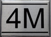 APARTMENT NUMBER Sign4M -BRUSHED ALUMINUM APARTMENT NUMBER Sign4M -BRUSHED ALUMINUM